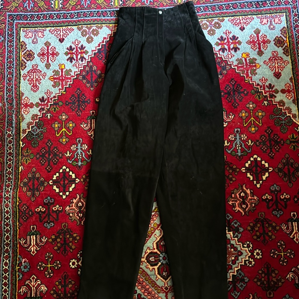 Vintage suede high waisted Forenza pants